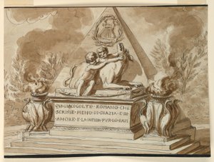 Monument sépulcral pour le poète Colte, de Rome - Giuseppe Barberi