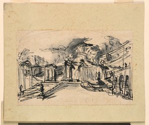 Décor de Scène: Architecture du Palais - Giuseppe Barberi