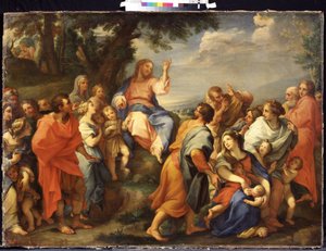 Le sermon de la montagne : Jésus-Christ prêche devant tous ses disciples - Giuseppe Bartolomeo Chiari