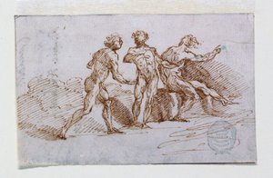 Trois hommes nus