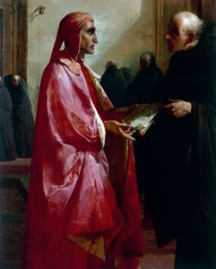 Rencontre entre Dante et Fra Ilario - Giuseppe Bertini