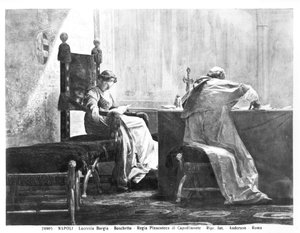 Lucrezia Borgia (1480-1519) et son père le pape Alexandre VI (1431-1503)