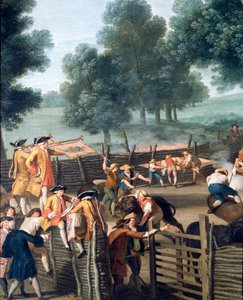 Marquage du bétail près de Rome. Le public des aristocrates, détail (peinture) - Giuseppe Bottani