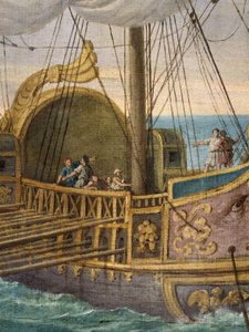 Sainte Paula (Santa Paola Romana, 347-406) partant pour la Terre Sainte (détail) - Giuseppe Bottani