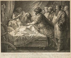 Allégorie de la peinture La mort de Léonard de Vinci, vers 1790