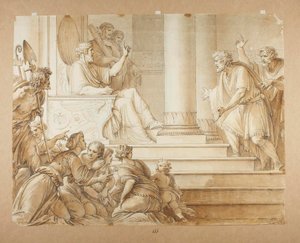 Moïse confronte le pharaon - Giuseppe Cades