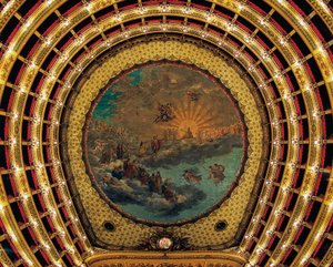 Plafond du Teatro San Carlo, Naples, Campanie, Italie - Giuseppe Cammarano