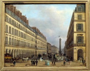 Rue Castiglione à Paris en 1829 - Giuseppe Canella