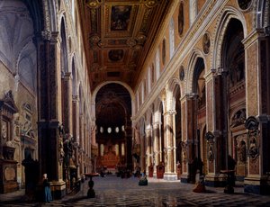 Intérieur de la cathédrale de Naples - Giuseppe Castiglione