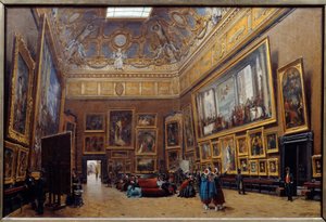 Vue de la place du Salon du Musée du Louvre