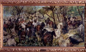 Le marché à San Godenzo, Toscane - Giuseppe Fattori