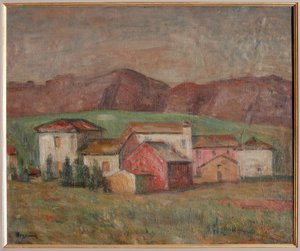 Village au pied des montagnes - Giuseppe Graziosi