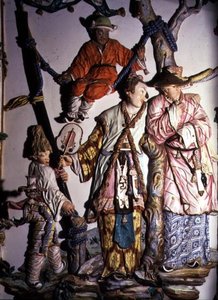 Le Salon Chinois détail représentant des figurines d