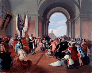 Andrea Doria refusant la couronne de Gênes, par Giuseppe Isola (1808-1893), c. 1868