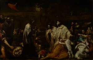 Le Bienheureux Bernard Tolomei intercédant pour la cessation de la peste à Sienne - Giuseppe Maria Crespi