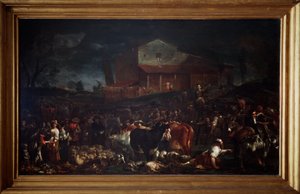 La foire à Poggio a Caiano en Toscane, Italie - Giuseppe Maria Crespi