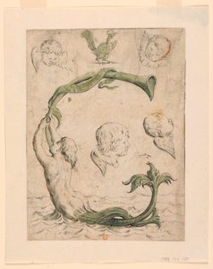 Épreuves pour quatre planches de "Alfabeto in Sogno" [Alphabet de rêve] : Lettre G - Giuseppe Maria Mitelli