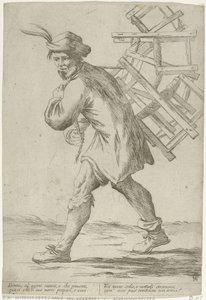 Vendeur de chaises (Vendeurs de rue à Bologne) - Giuseppe Maria Mitelli