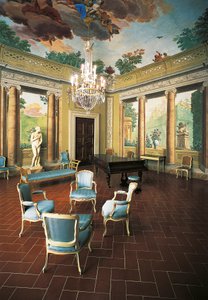 Fresques peintes en 1777-1778 par Giuseppe Maria Terreni dans la Salle des Quatre Saisons, Villa del Poggio Imperiale, Florence, Italie - Giuseppe Maria Terreni