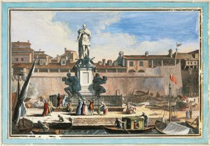 Vue de Livourne : Monument des Quatre Maures