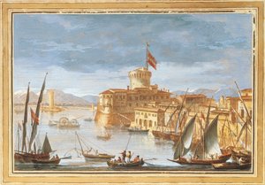 Vue du port de Livourne - Giuseppe Maria Terreni