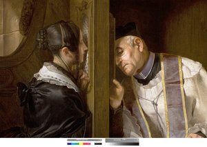 La Confession, 1838 - Giuseppe Molteni