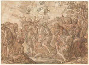 Baptême du Christ dans le Jourdain - Giuseppe Passeri