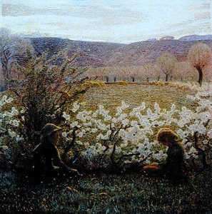 Champ en fleurs - Giuseppe Pellizza da Volpedo