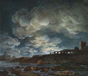 Pleine lune sur la mer, 1800-1810 - Giuseppe Pietro Bagetti