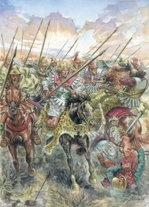 Alexandre le Grand menant son armée