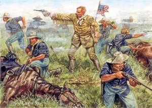 Guerres indiennes entre les Sioux et les Cheyennes et les États-Unis : la dernière bataille de George Armstrong Custer (1839-1876), général de cavalerie américain, le 25 juin, à la bataille de Little Big Horn (Bighorn), Montana - Giuseppe Rava