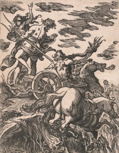 Le viol de Perséphone avec Pluton à cheval à droite, 1590-1607 - Giuseppe Scolari