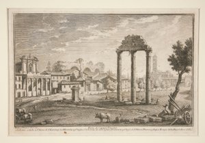 Partie du Campo Vaccino - Giuseppe Vasi