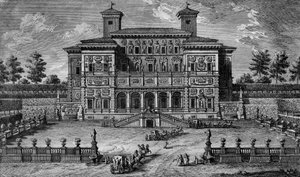 Le Casino et la Villa Borghese, près de Rome, 18ème siècle
