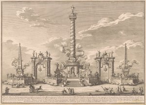 La Prima Macchina pour la Chinea de 1752 : Une Deliziosa faisant allusion à la Villa Carl