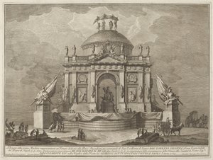 Un temple dédié à la paix, pour le festival de la "Chinea" - Giuseppe Vasi after Giuseppe Palazzi