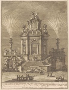La Prima Macchina pour la Chinea de 1776 : Un palais de plaisir - Giuseppe Vasi, after Giuseppe Palazzi