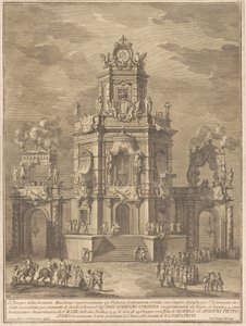 La Seconde Machine pour la Chinea de 1776 : Un Palais avec une Loggia pour le Tirage au Sort