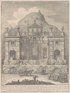 La Seconde Machine pour la Chinea de 1778 : Une demeure près de Monte Testaccio - Giuseppe Vasi, after Giuseppe Palazzi