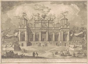 La Prima Macchina pour la Chinea de 1770 : Un bâtiment romain pour le commerce