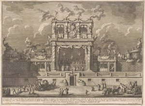 La Seconda Macchina pour la Chinea de 1769 : Un bâtiment pour le divertissement public - Giuseppe Vasi, after Giuseppe Palazzi, after Paolo Posi