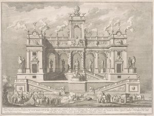 La Prima Macchina pour la Chinea de 1764 : Un bâtiment du Capitole