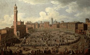 Le Palio, Piazza del Campo, Sienne - Giuseppe Zocchi