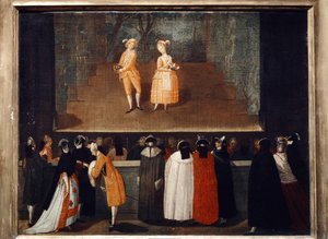 OPERA : Intermezzo, fin du 18ème siècle (huile) - Giuseppe de Albertis
