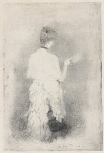 Jeune femme élégante vue de dos