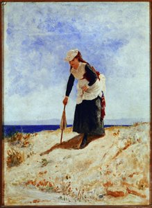 Une femme sur le sable - Giuseppe or Joseph de Nittis