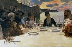 Déjeuner à Posillipo, vers 1879 - Giuseppe or Joseph de Nittis