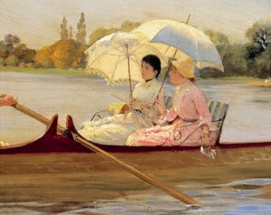 Femmes en bateaux sur la Tamise - Giuseppe or Joseph de Nittis