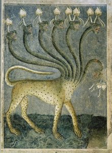 La Bête à Sept Têtes sortant de la Mer, 1360-70 - Giusto di Giovanni de Menabuoi