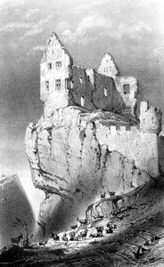 Le Château de Crussol, Saint-Péray, France, XIXe siècle - Godard Q. des Augustins